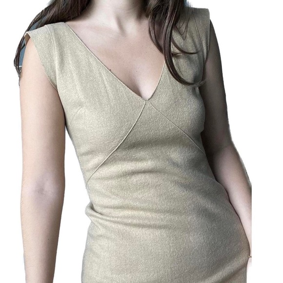 Diane Von Furstenberg Sleeveless Camel Colored Mini Dress - Picture 4 of 5